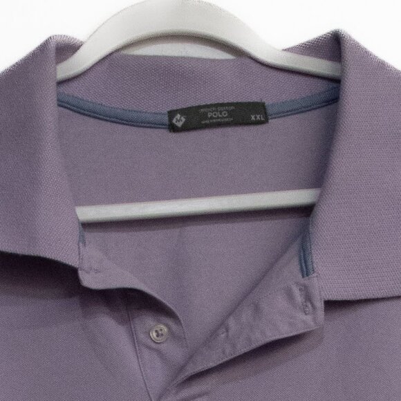 Purple Members Mark Polo Shirt XXL Mens Short Sleeve Casual Top - Picture 2 of 8